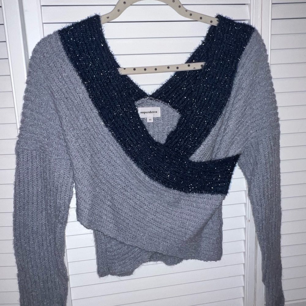 Superdown Wrap Around Sweater